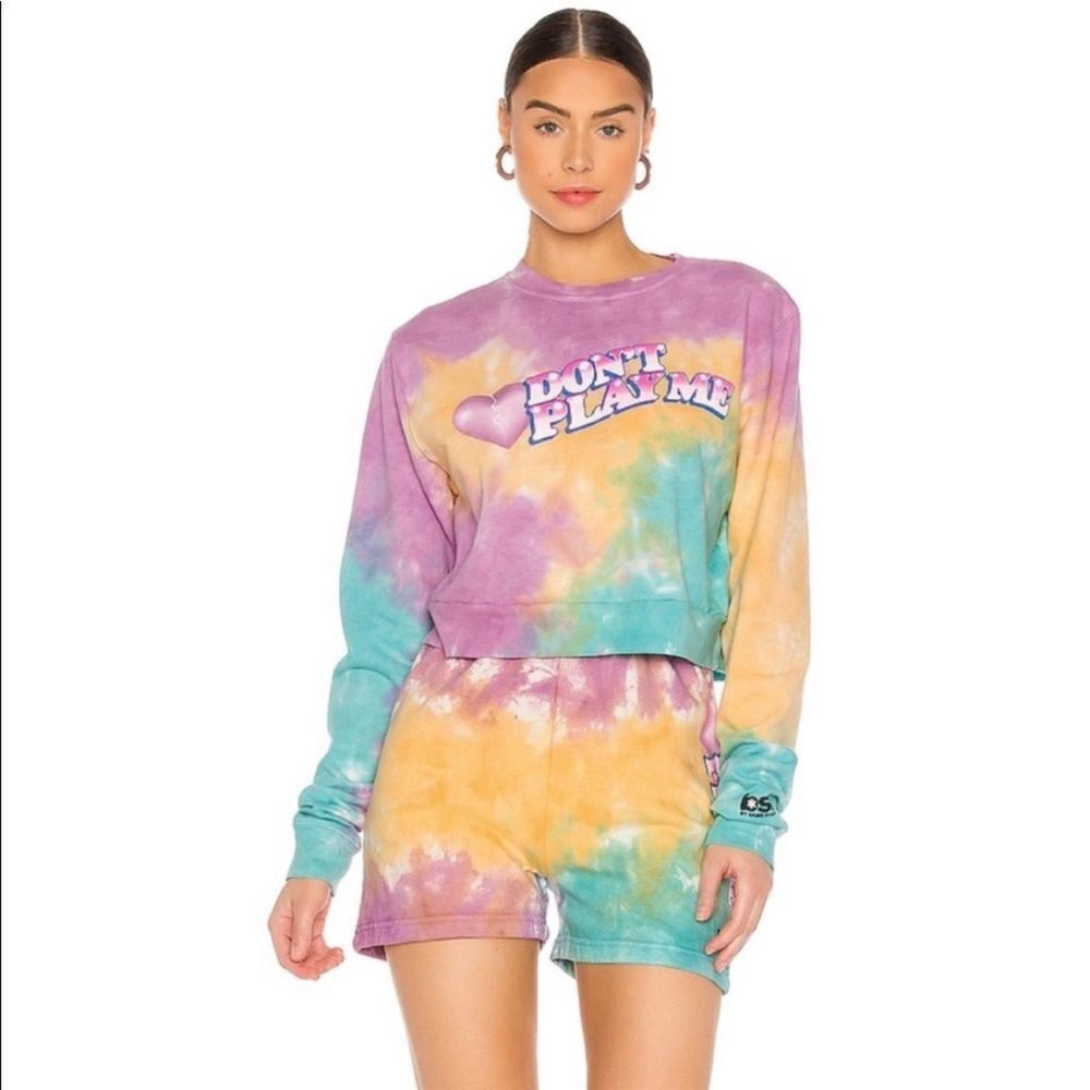 NIP By Samii Ryan x Revolve Tie‎ Dye Don’t Play Me Sweatshirt Size Small